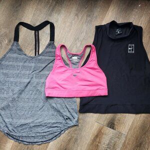 🥵GYM BUNDLE!🏋️ Nike Women's Athletic Apparel Tank Top Sleeveless Sports Bra-L